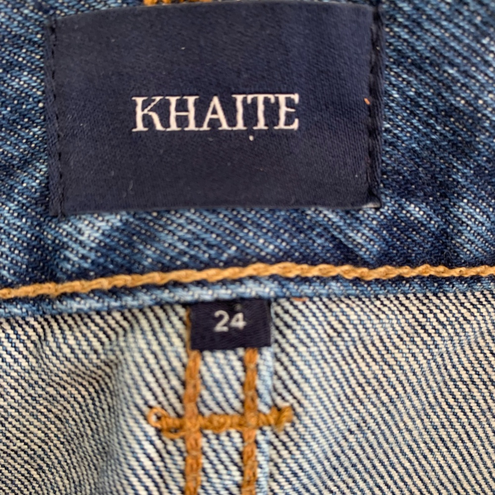 KHAITE Blue Denim Pencil Skirt - Picture 2 of 9